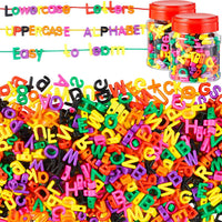 Wesiti alphabet lacing beads with uppercase and lowercase letters, ropes and buckets