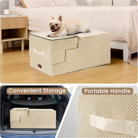 Dog Stairs for Small Dogs & Cats - Beige / 5-Step 22.6" H - image 2