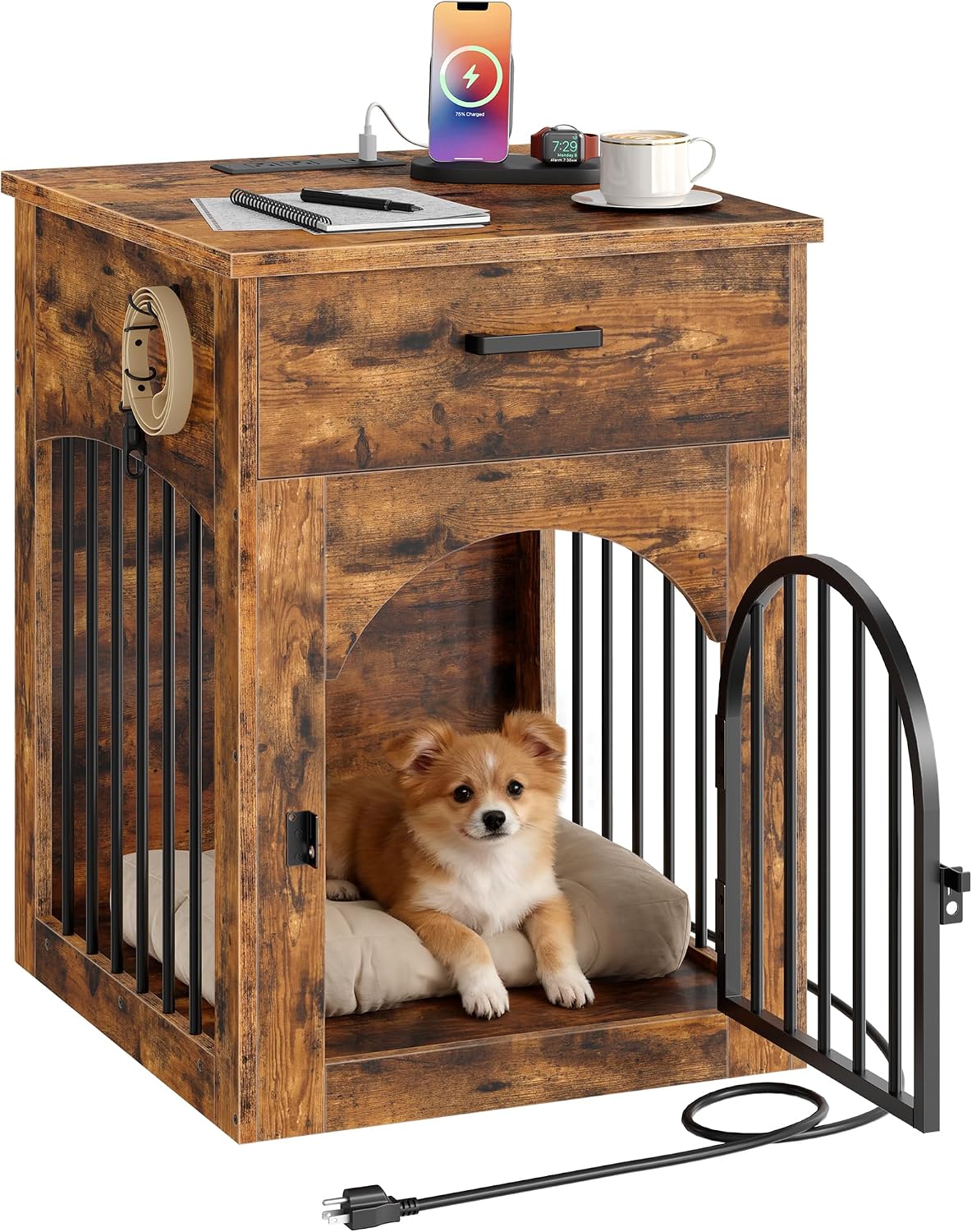 CHOEZON Dog Crate Furniture - Rustic Brown