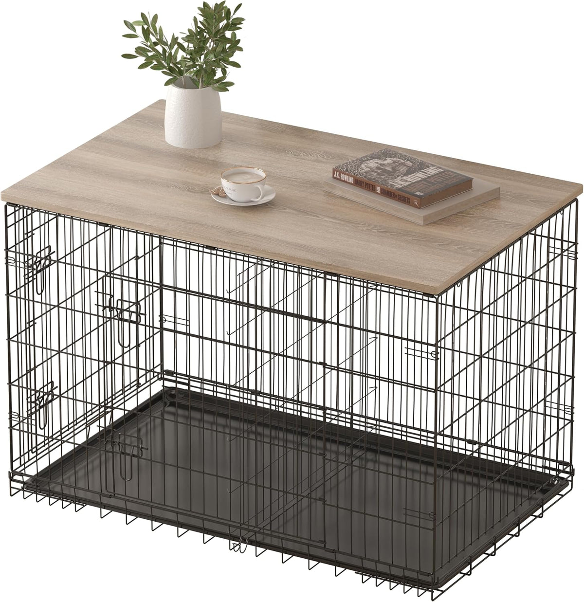 Piskyet Dog Crate Topper Wood Countertop – Essentials for Dogs