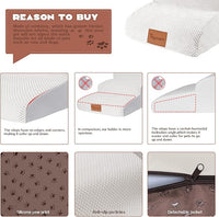 Topmart High Density Extended Foam Dog Ramp&Steps 3 Tiers,15.7" High,Non-Slip Dog Stairs with Waterproof Cover,Soft Foam Pet Ladder,Best for Injured,Older Cats,Pets with Joint Pain