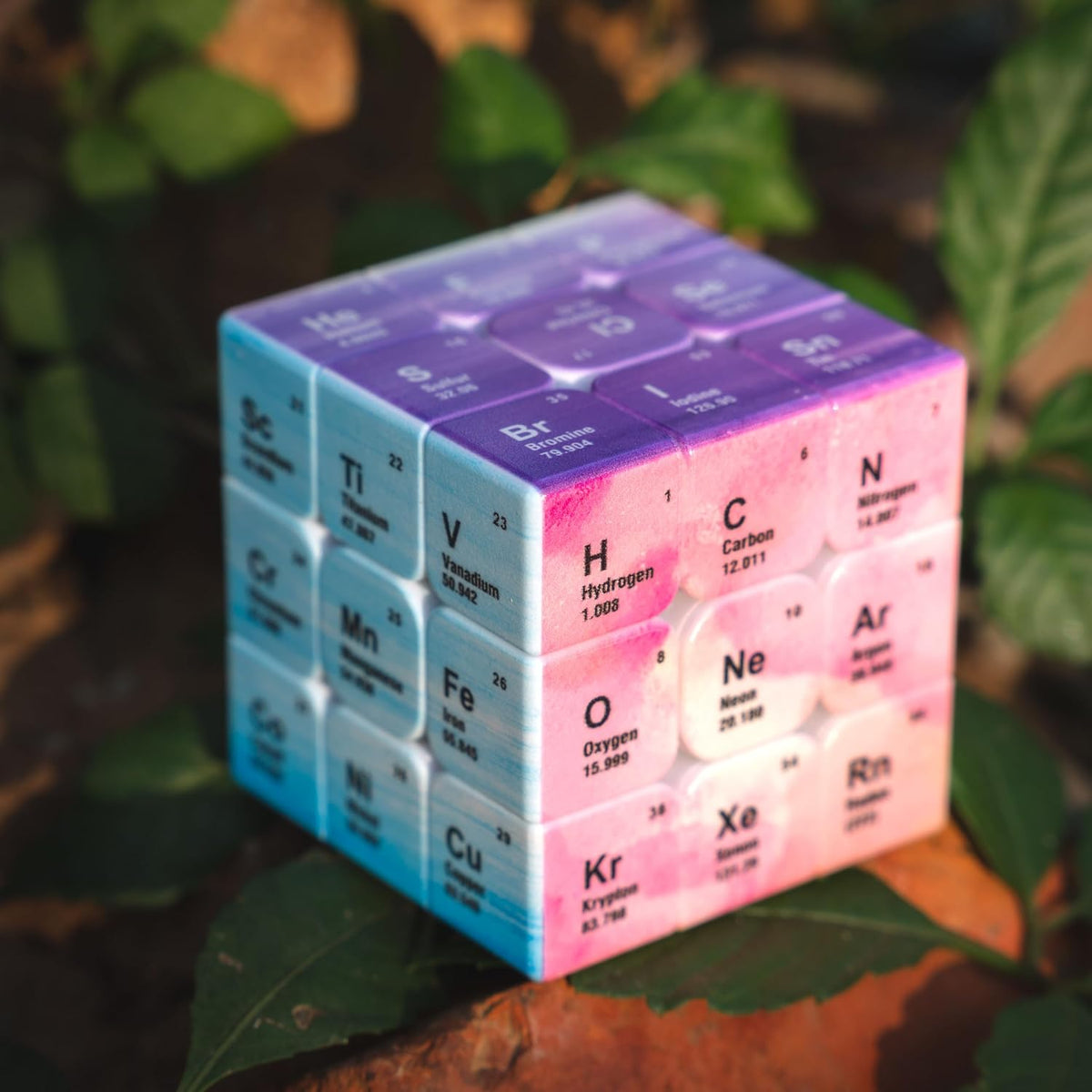 Cuberspeed Periodic Table 3x3 speed cube with chemical elements on each face - view 3