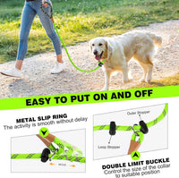 Slip Lead Dog Leash Reflective Training Durable Braided Rope Leashes – Essentials for Dogs - Light Green / 2PCS Large 1/2in x 6ft - image 4