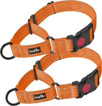 Haapaw Escape-Proof Martingale Dog Collar - Orange / L / 2-Pack Collars