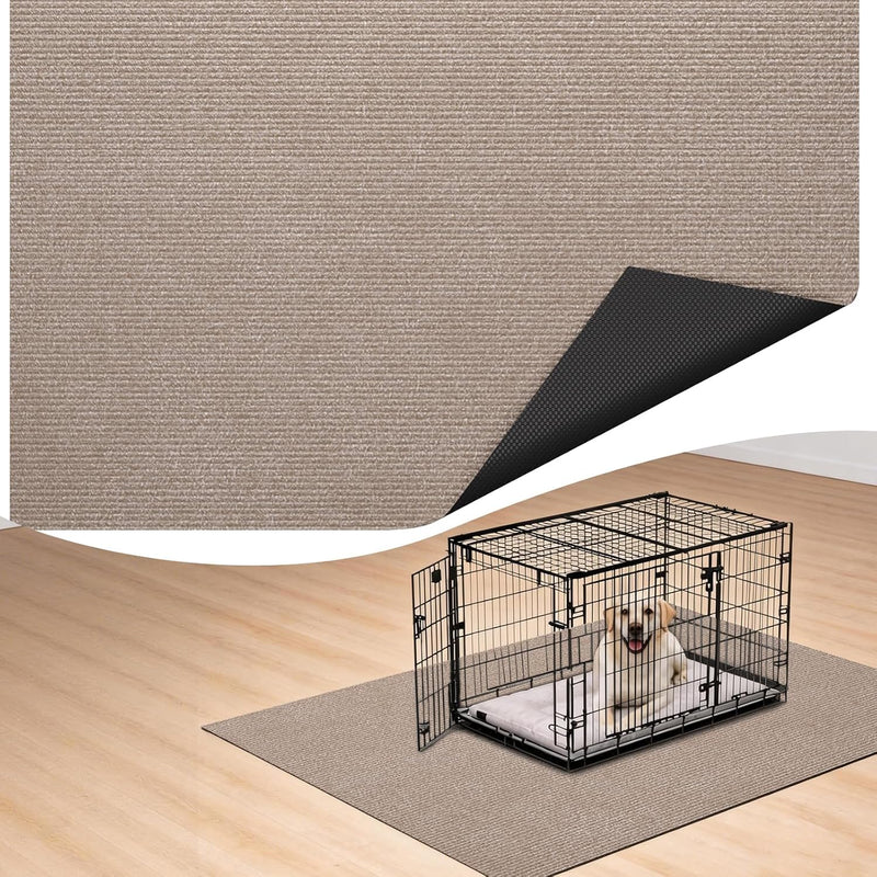 Dog Crate Mat, 24 in X 36 in Dog Playpen Mat Kennel Mat – Essentials for Dogs - Brown / 50"L x 32"W