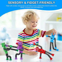UrChoice 6 robot sensory pop tubes in red, yellow, blue, green, purple and orange - view 4