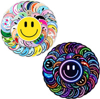 50PCS Smile Face Stickers Cute Water Bottle Stickers for Kids – Fun for Kids & Family - 100pcs Smile Neon Stickers