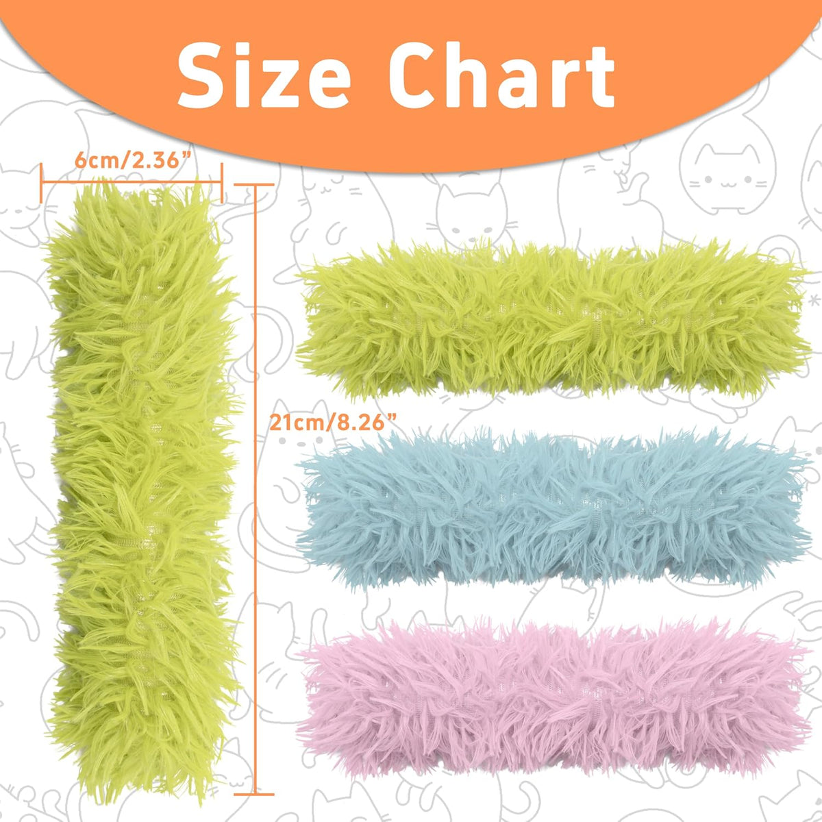 3 Pack Catnip Toys, Soft and Durable Cat Pillows Toys - Green+Blue+Pink - image 4
