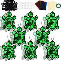 QOUBAI 32 Sets Halloween Bats Suncatchers Craft Kit DIY Window - Turtle