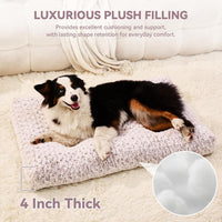 Large Dog Crate Bed Mat, Washable Plush Pad for Large Breeds – Essentials for Dogs - Purple / 41.0" L x 27.0" W x 4.0" Th - image 4
