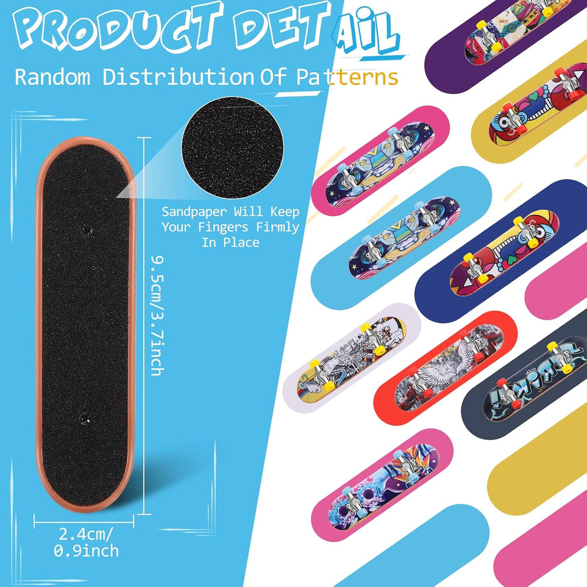Civaner 10 pack DIY fingerboard set with decks, wheels, brackets and tools - view 4