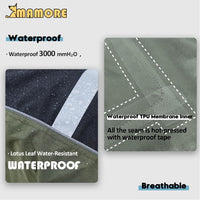Waterproof Dog Raincoat with Reflective Strip - Medium / Army Green Black - image 4