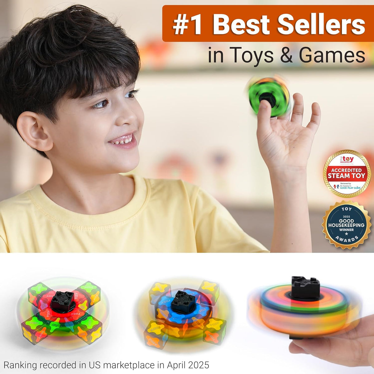 TOSY Magnet Fidget Spinner Mini, 8 Blocks, Infinity Cube - image 2