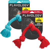Playology Tug Rope Dog Toys for Large Dogs, Peanut Butter Scent - Jumbo (VALUE 2-Pack) / Peanut Butter & Beef