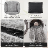 JOEJOY Cute Dog Bed Medium Size Dog - Grey / XL (42"x36"x9") - image 3