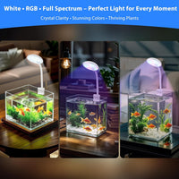 Mini Clip-On Aquarium Light 7W USB Dimmable Fish Tank Lamp with 3 - White - image 2