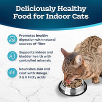 Blue Buffalo Tastefuls Natural Dry Food for Adult Indoor Cats, Salmon & Brown Rice Recipe, 3-lb. Bag