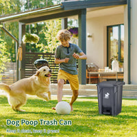 Biubiucat 20L outdoor dog waste container with foot pedal and 150 bags - view 2