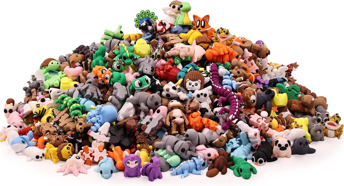 50 pcs 3D Printed Animal Figurines - Animal E