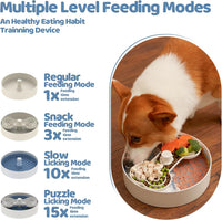 Slow Feeder Dog Bowl for Large Dogs with Non-Slip Base - L / Blue - image 4