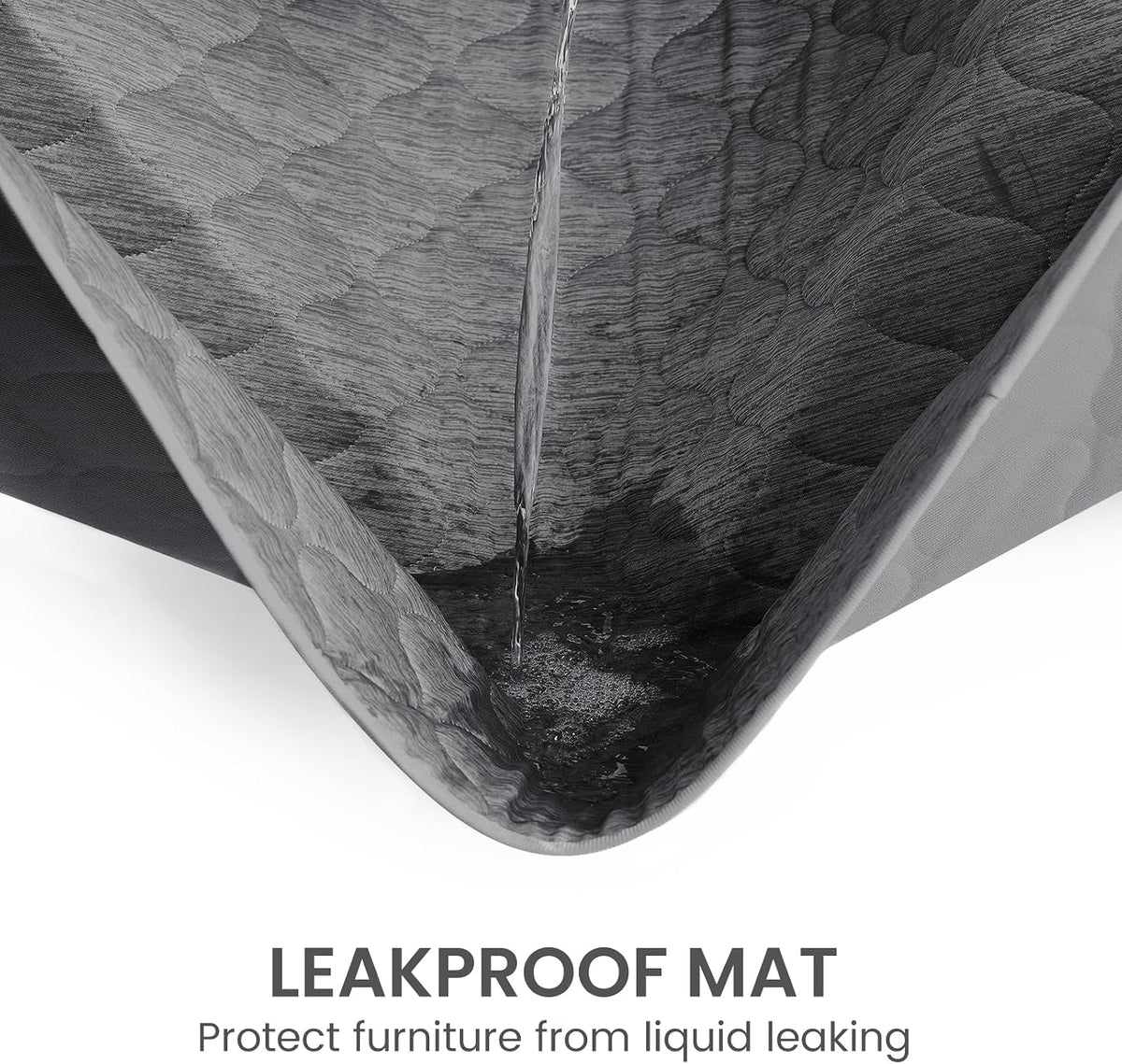 Cozy Bliss Leakproof Cooling Blanket for Large Dogs, Q-Max 0.5 - Heather Charcoal Grey / 40*60 - image 4