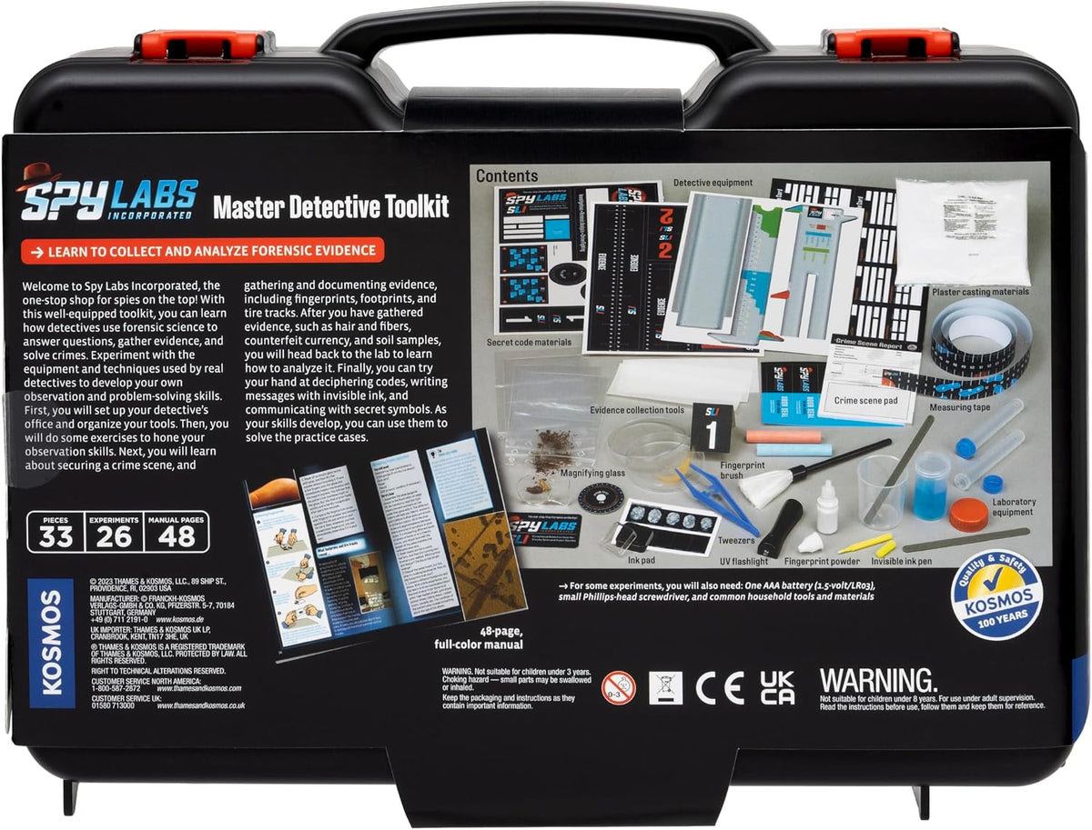 Spy Labs Master Detective Toolkit V2 forensic science kit with UV light and storybook - view 2