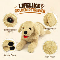 LotFancy Dog Stuffed Animals Plush - Beige / 26 inch (Pack of 3) - image 2