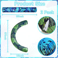 PARENTSWELL inflatable pool noodles 2-pack with flamingo and leaf covers - view 8