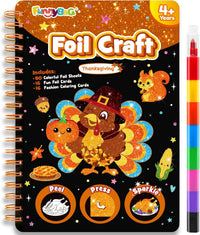 FUNNYB&G Foil Art Craft Kit for Kids - Thanksgiving