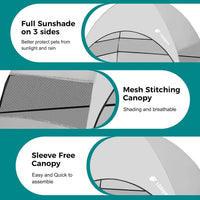 Outdoor Elevated Dog Bed with Canopy for Large Dogs, Grey, XL – Essentials for Dogs - image 3