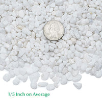 Mr. Fireglass 5 lbs White Pebbles,1/5" Natural Decorative River Rocks Aquarium Gravel for Indoor Plants, Vases, Succulents and Outdoor Garden Landscaping