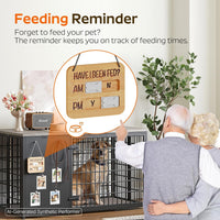 YATINEY Foldable Dog Crate Furniture, Dog Crate with DIY Frame - 37.4"L x 23.6"W x 26.0"H / Greige - image 4