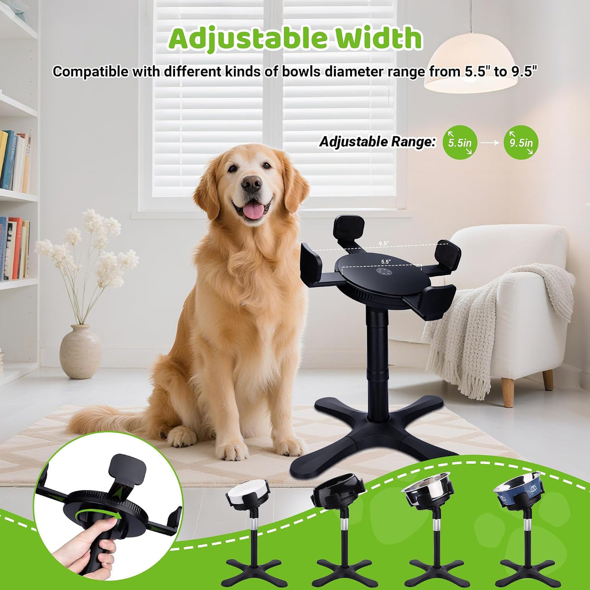 Dog Bowls Elevated Adjustable Stand - Dog Bowl Stand 1 Pack - image 4