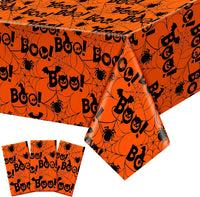 Newwiee 3 pack Halloween plastic tablecloths with candy corn print, 108 x 54 inches - view 7