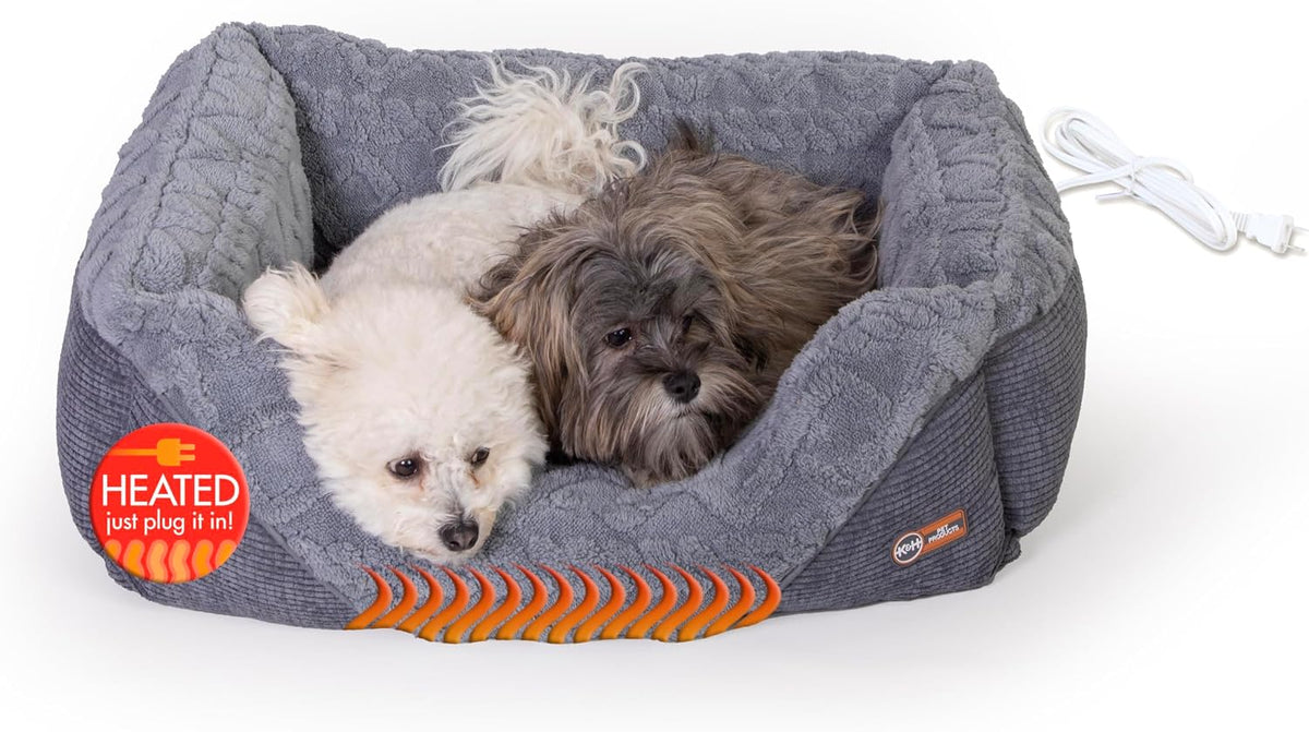 K&H Heated Cat Bed, Thermo-Pet Lounge Sleeper Indoor - Medium 30.5 X 24.5 X 9 Inches