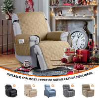 VANSOFY 100% Waterproof Recliner Chair Covers - Sand / 23.6" - image 4