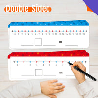 SpriteGru number line dry erase boards with 0-10 and 0-20 lines and colorful star print - view 12