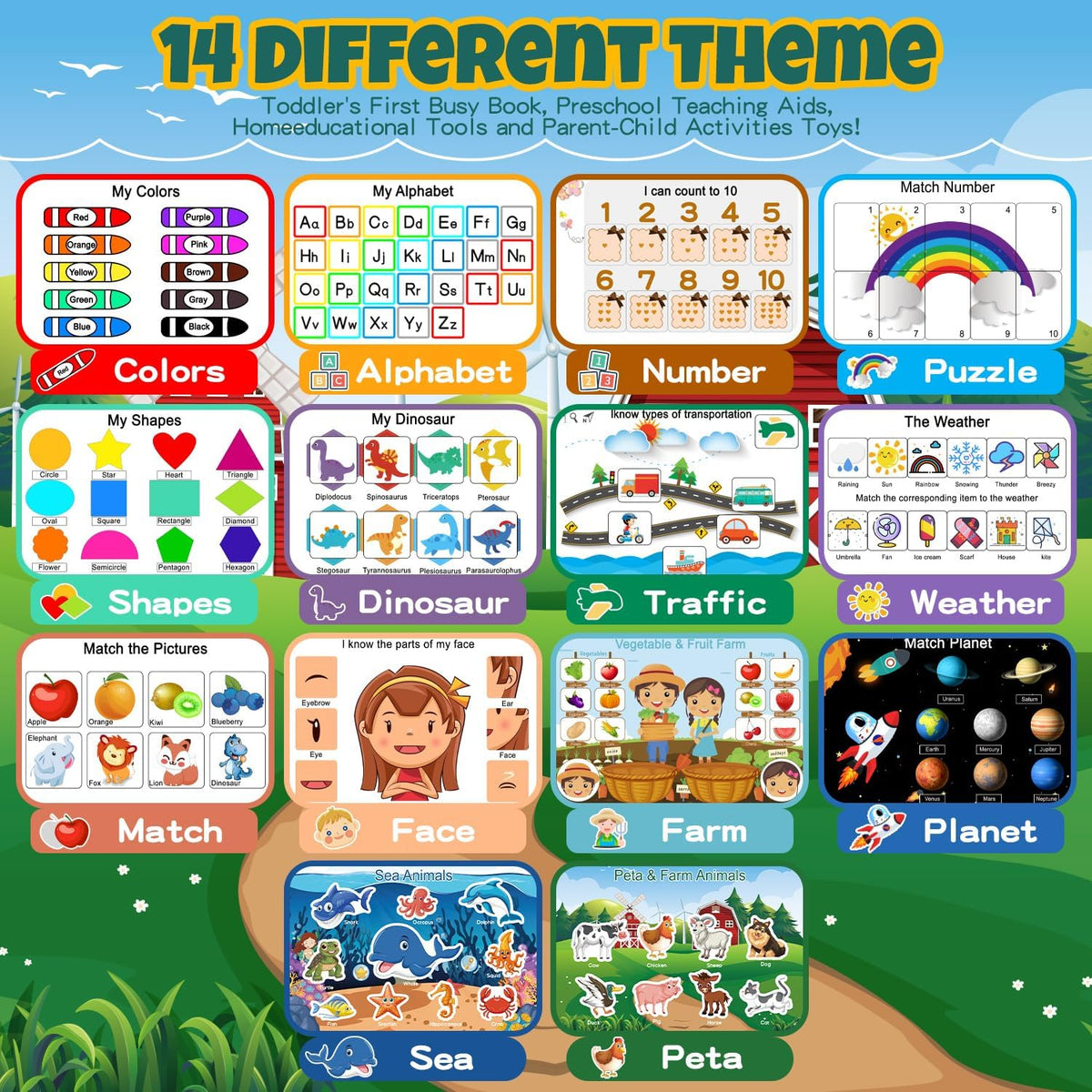 iHarPro Busy Book for Toddlers Ages 3‑5 - image 3