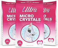 Ultra Micro Crystals Premium Cat Litter - 99.9% Dust Free, Soft on Paws, Fragrance Free - 15 Lbs. Total (3pk of 5 Lbs.)