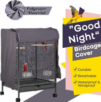 QBLEEV Bird Cage Covers, Breathable Blackout Birdcage Covers for Night – Essentials for Birds - Grey / 20.5"L X 20.5"W X 29.1"H - image 3