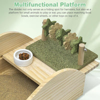 Extra Large Wood Hamster Sand Bath Box Small Animals Bathroom - With A Large Platform - image 3