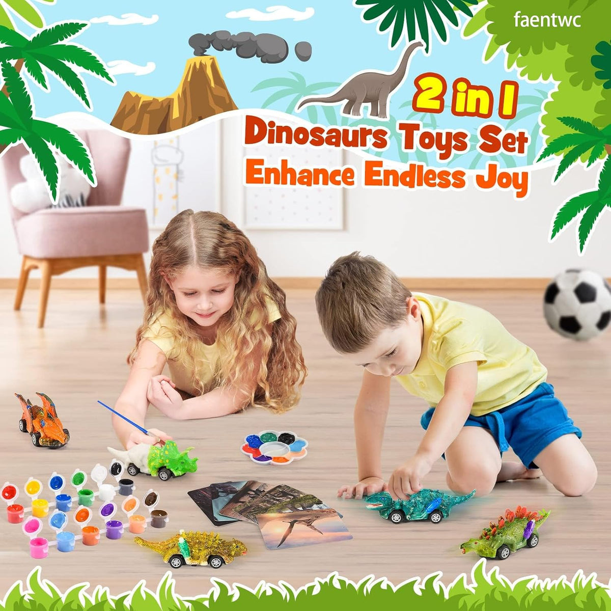 faentwc Dinosaur Painting Toys for Kids 5-7: Birthday Gifts for Kid - image 3