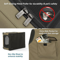 PETSFIT Dog Travel Crate, Soft Sided Dog Crate, Easy to Set Up - 30.0"L x 20.0"W x 19.0"H / Army Green - image 3
