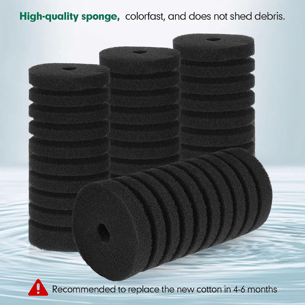 AQQA Electric Sponge Filter for Aquarium, 3W - S（replacement sponge) - image 4