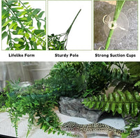 BNOSDM Reptile Vines, Bendable Jungle Climbing Vine, Terrarium Artificial Plants Decor, Reptiles Tank Accessories for Bearded Dragons, Chameleons, Snakes, Lizards, Hermit Crabs