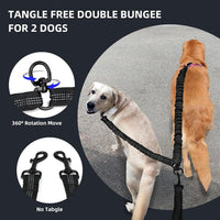 Uppetly Hands Free Double Dog Leash with Pouch - Black / Medium/Large - image 4