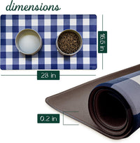 CROXTON & CO. Non-Slip Faux Leather Pet Feeding Mat for Dog Bowls - Pup Picnic - image 2