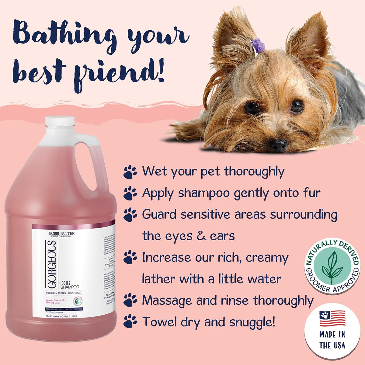 Bobbi Panter 2-in-1 Cat Shampoo & Conditioner - Peach / 1 Gallon (Pack of 1) / Pack of 1 - image 3