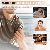 Fidget Spinner Toy for Adults Metal Figette Bike Chain for Adult Men - Color+silver - image 3