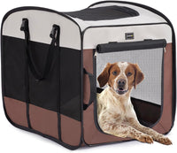 Dog Kennels and Crates for Medium Dogs - Brown / 24.0"L x 16.0"W x 19.0"H